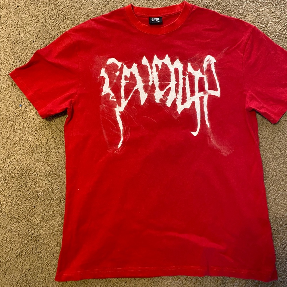Revenge Smoke Tee Red